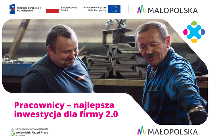 Plakat dotyczący projektu "Pracownicy-najlepsza inwestycja dla firmy 2.0"