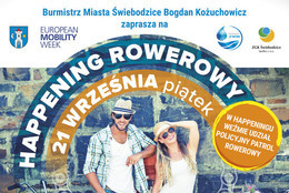 Kawałek plakatu Happening Rowerowy 21 września piątek