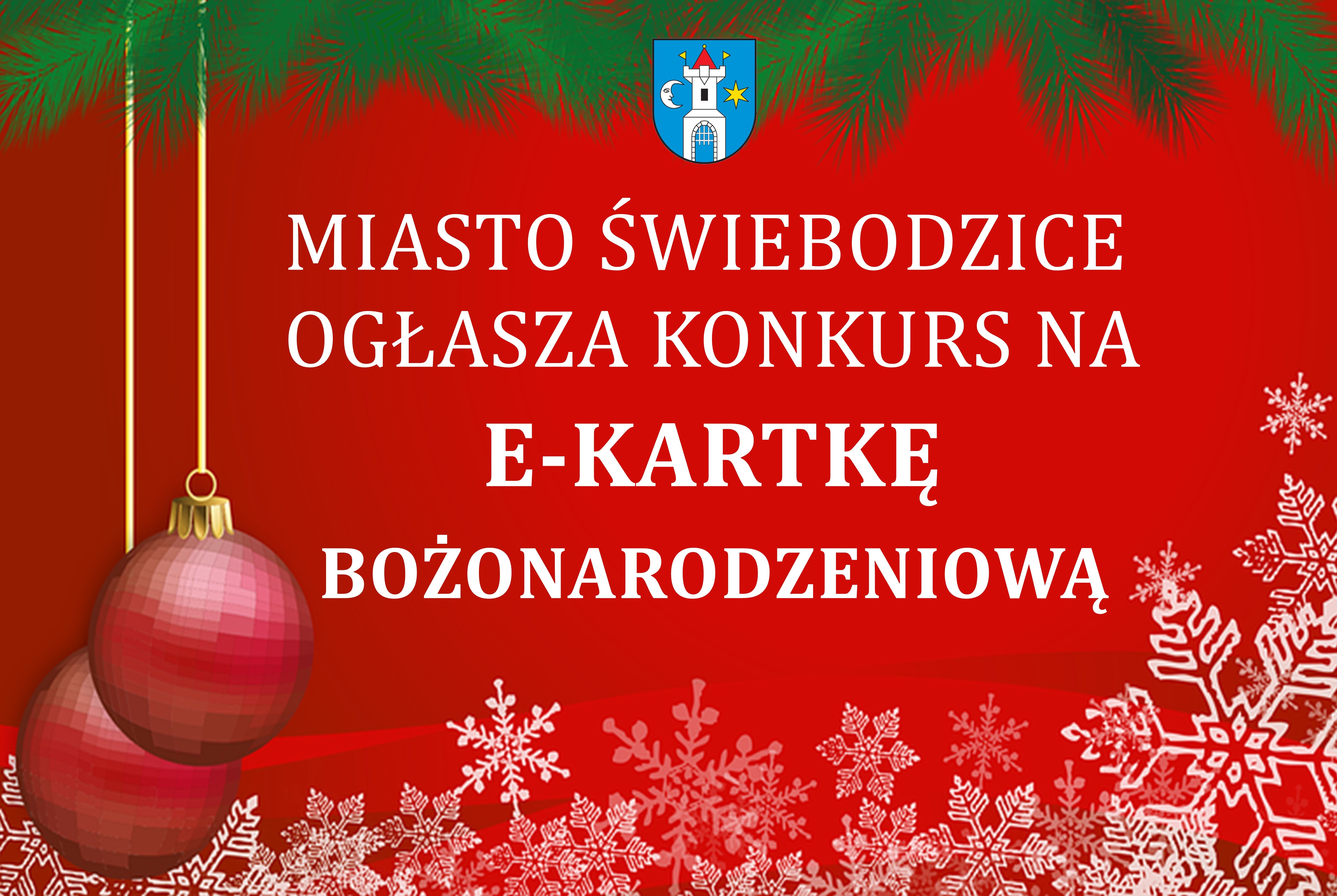 Miasto Świebodzice ogłasza konkurs na e-kartkę bożonarodzeniową.