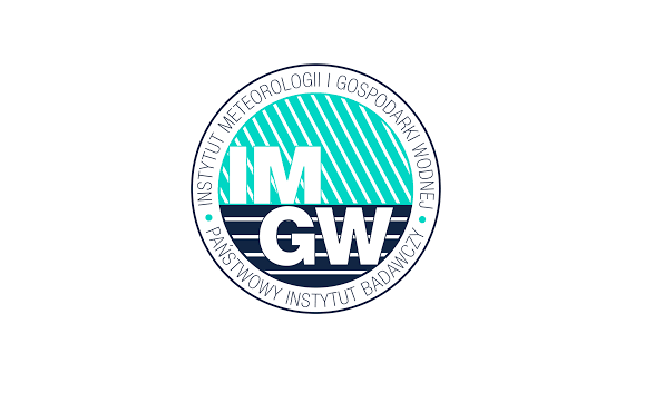 Okrągłe zielono-czarne logo IMGW