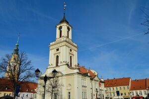 Widok na Ratusz Miejski od strony ulicy Kopernika.