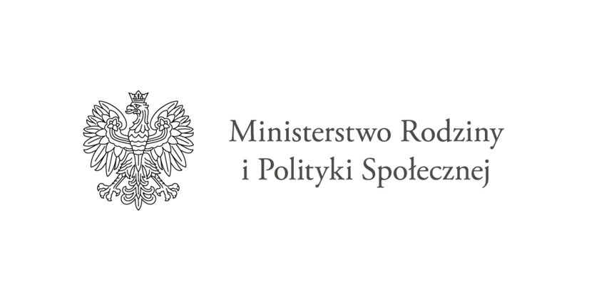 Logo Ministerstwa Rodziny i Polityki Społecznej.