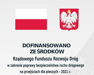 grafika z flagą narodową oraz godłem z napisem o dofinansowaniu