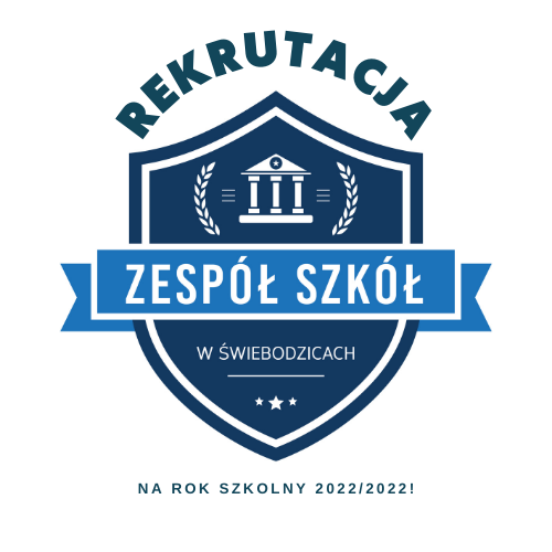 Logo Zespołu Szkół z napisem rekrutacja