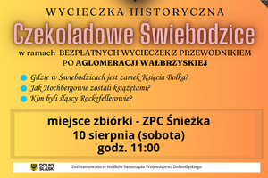 Czekoladowe Świebodzice, wycieczka historyczna w ramach bezpłatnych wycieczek z przewodnikiem po Aglomeracji Wałbrzyskiej