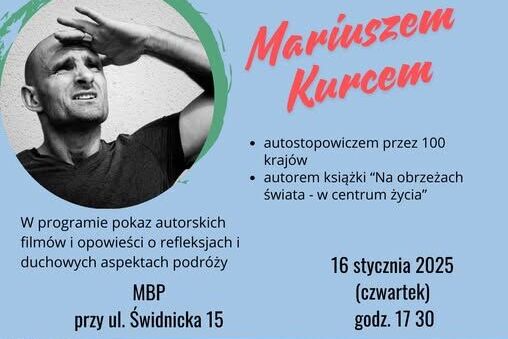 Autostopem zwiedził 100 krajów. Biblioteka zaprasza na spotkanie z Mariuszem Kurcem