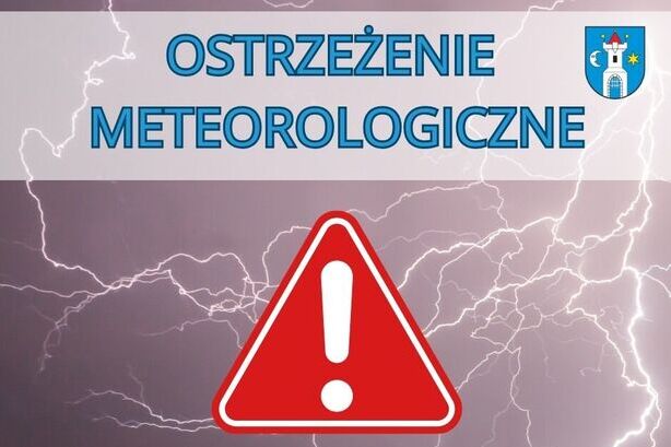 Ostrzeżenie meteorologiczne pierwszego stopnia o silnym deszczu z burzami