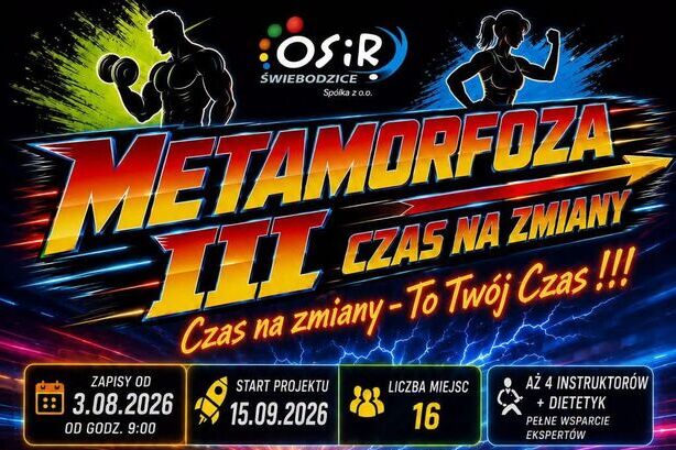 Ruszają zapisy do projektu METAMORFOZA III w Świebodzicach!