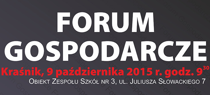Zaproszenie na Forum Gospodarcze w Kraśniku