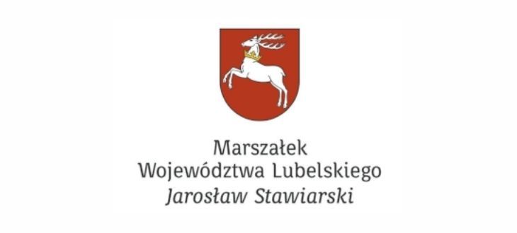 Napis: Marszałek województwa lubelskiego Jarosław Stawiarski