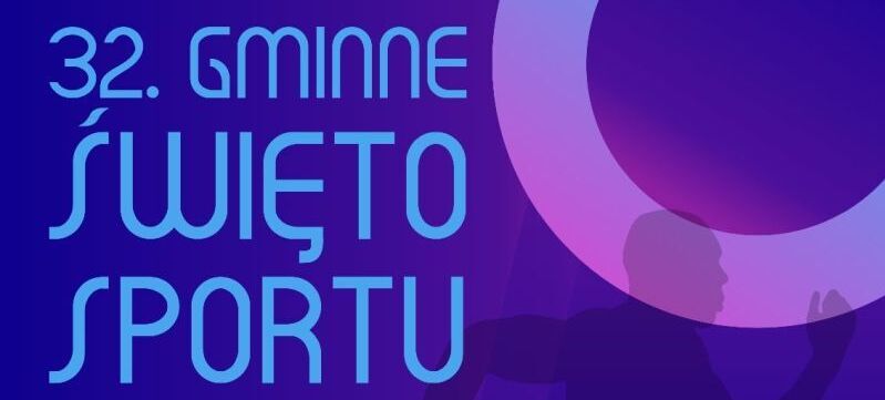 Plakat promujący 32. Gminne Święto Sportu. Zawiera datę: 30/05/2025, godzinę: 9:00 oraz lokalizację: Stadion w Trzydniku Dużym. Widoczne są loga organizatorów i napis „Sponsorem głównym jest”.