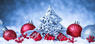 Grafika świąteczna bombki, śnieg choinka