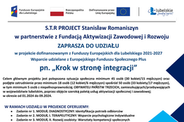 ZAPRASZONIE DO UDZIAŁU w projekcie - "Krok w stronę integracji"