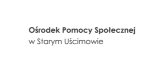 Napis na białym tle: "Ośrodek Pomocy Społecznej w Starym Uściu".