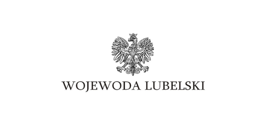 Logo Wojewody Lubelskiego z graficznym przedstawieniem polskiego orła i napisem pod spodem.