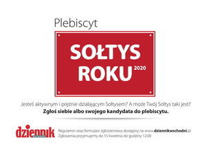 Plebiscyt Sołtys Roku 2020 - zgłoś swojego kandydata