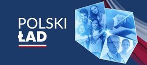 Grafika polska i napis POLSKI ŁAD