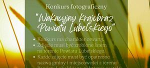 Konkurs fotograficzny "Wakacyjny krajobraz Powiatu Lubelskiego"