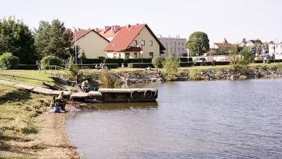 Brzeg stawu