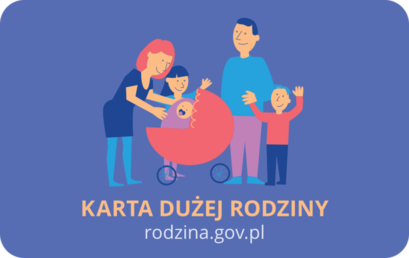 Przód KARTA DUŽEJ RODZINY rodzina.gov.pl