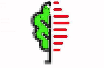 Nowe logo gminy Przedstawia pół drzewa i kreski czerwone poziome