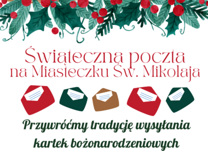 plakat Świąteczna Poczta na Miasteczku Świętego Mikołaja