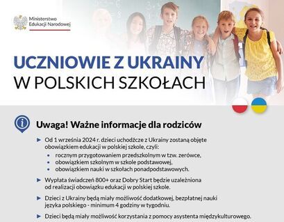 Obowiązek szkolny dla uczniów z Ukrainy w Polsce