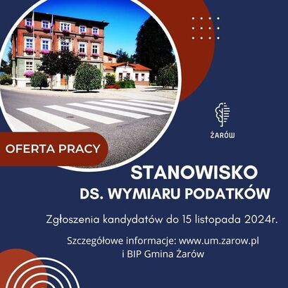 Oferta pracy - stanowisko ds. wymiaru podatków