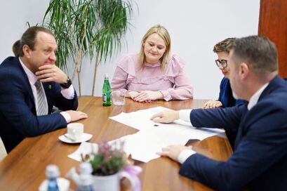 Spotkanie burmistrza z wójtem gminy Mietków
