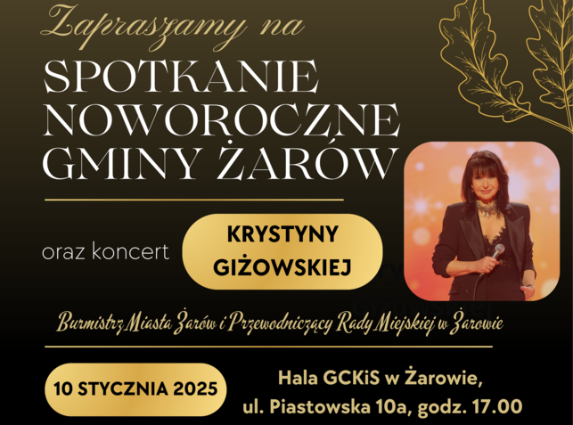 Krystyna Giżowska wystąpi na spotkaniu noworocznym w Żarowie