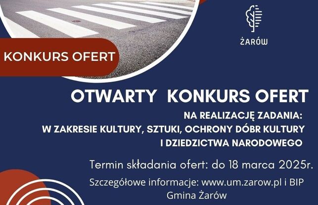 Konkurs ofert na zadanie w zakresie kultury, sztuki, ochrony dóbr kultury i dziedzictwa narodowego