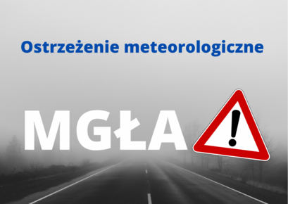 Uwaga mgły! Ostrzeżenie meteorologiczne