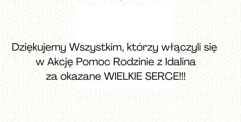 DZIĘKUJEMY ZA WŁĄCZENIE SIĘ DO AKCJI!