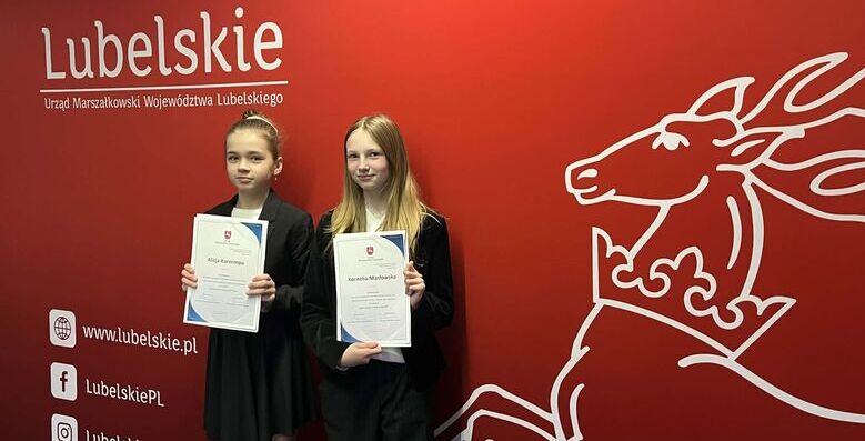 SUKCES NASZYCH UCZENNIC – STYPENDIUM MARSZAŁKA WOJEWÓDZTWA LUBELSKIEGO