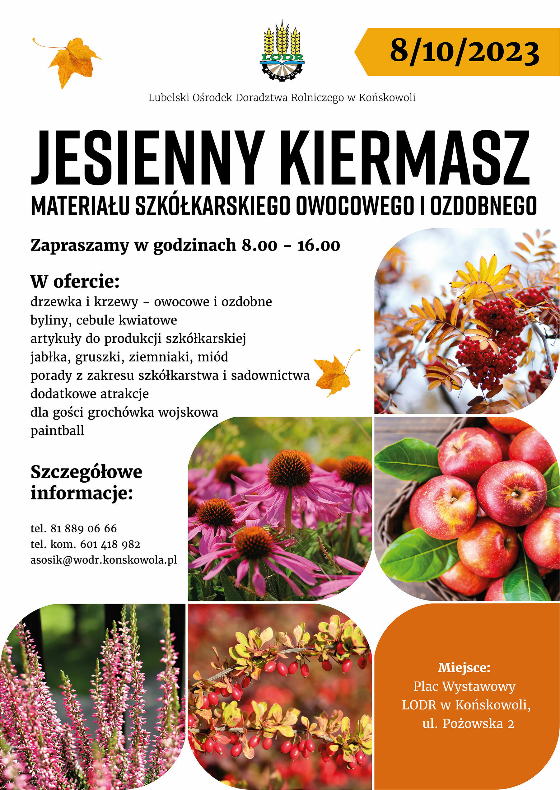 Plakat z informacjami