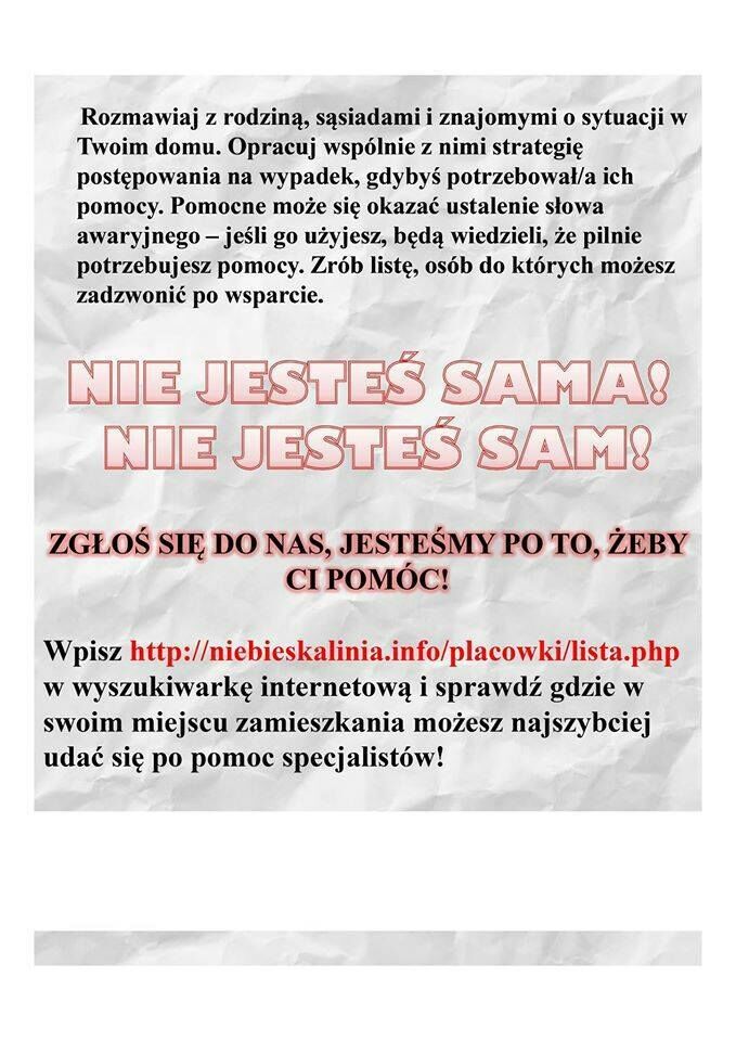 Plakat informacyjny z hasłem 