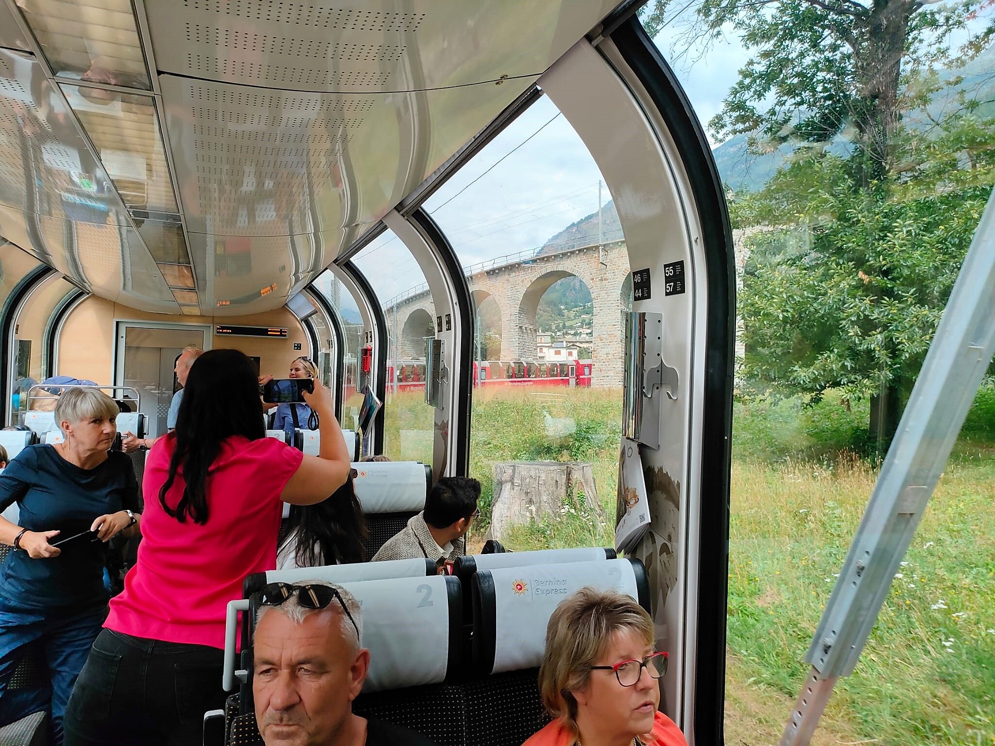 Wnętrze wagonu Ekspres Berniny