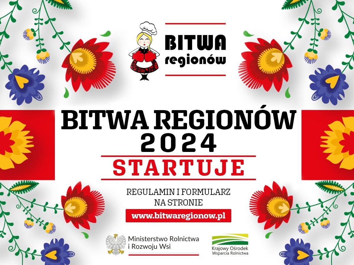 Plakat Bitwa regionów konkurs kulinarny dla KGW