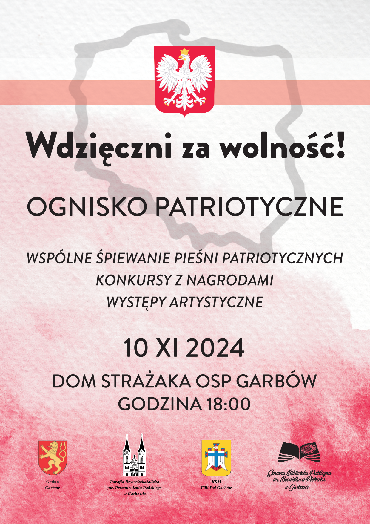 Plakat na ognisko patriotyczne 2024r