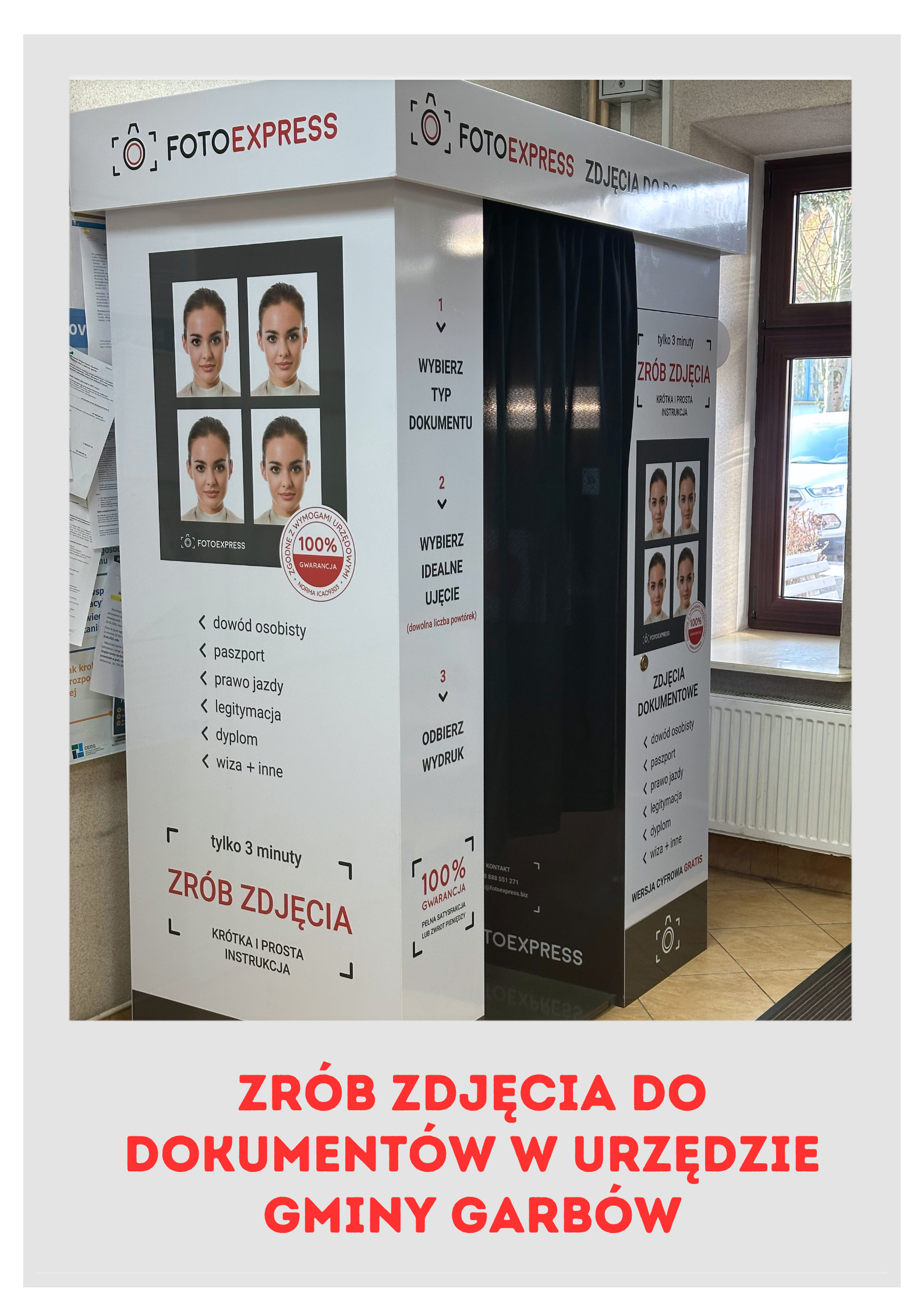 Fotokabina w Urzędzie Gminy Garbów