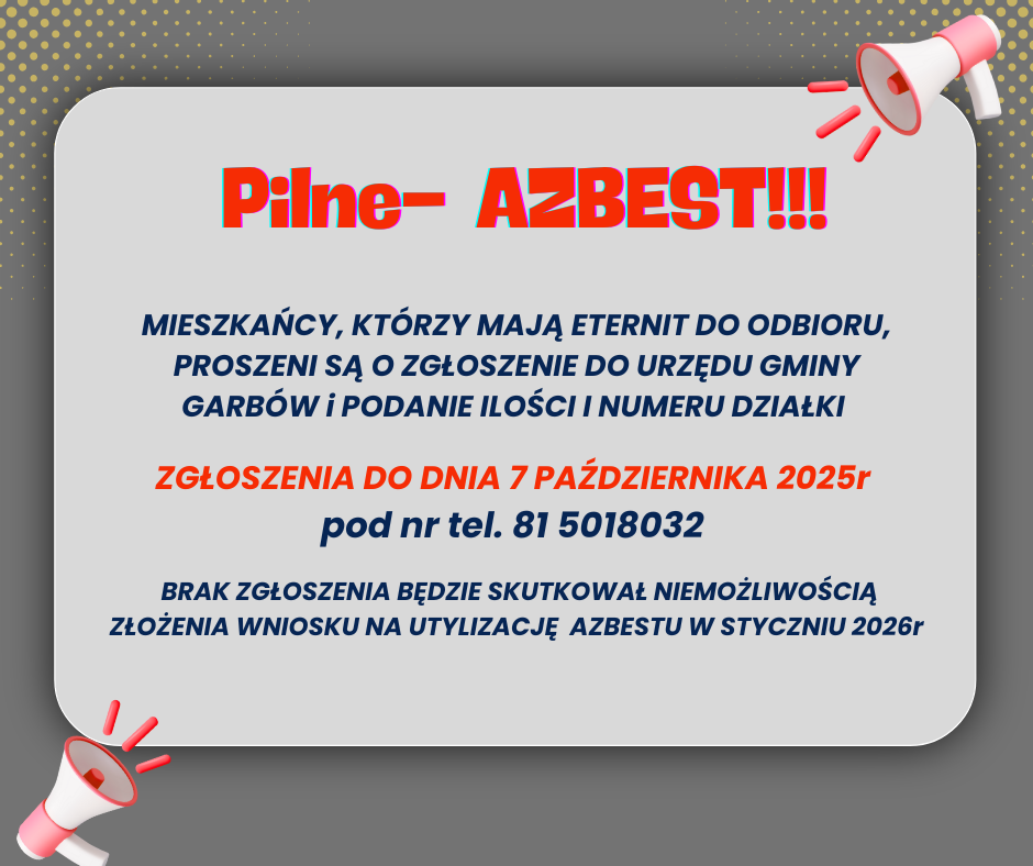 informacja utylizacja azbestu