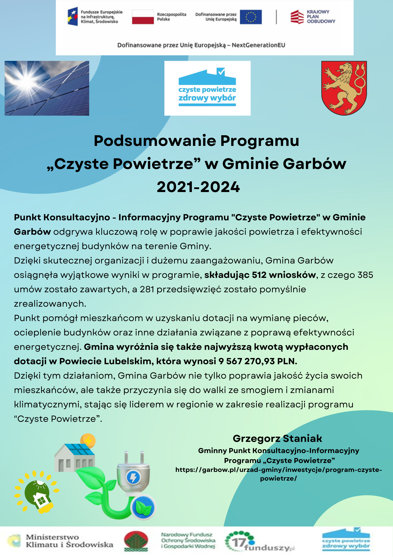 Punkt Czyste powietrze w gminie Garbów