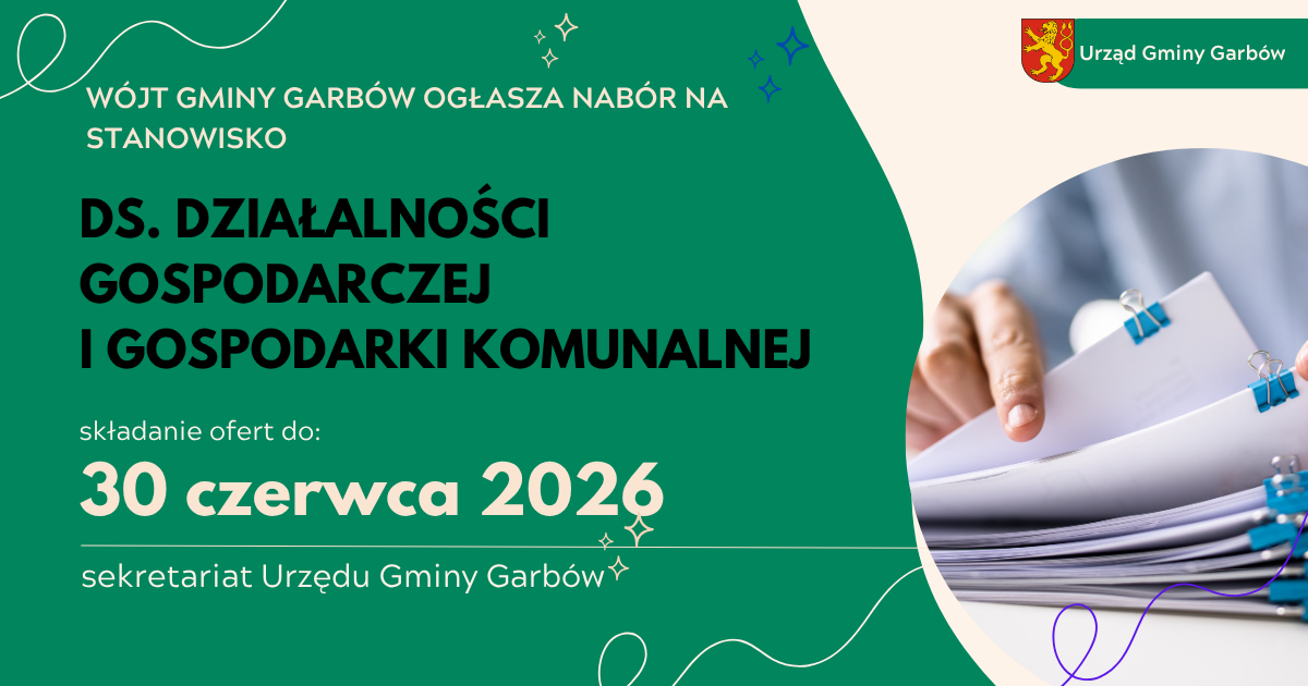 Nabór na stanowisko ds. działalności gospodarczej i gospodarki komunalnej