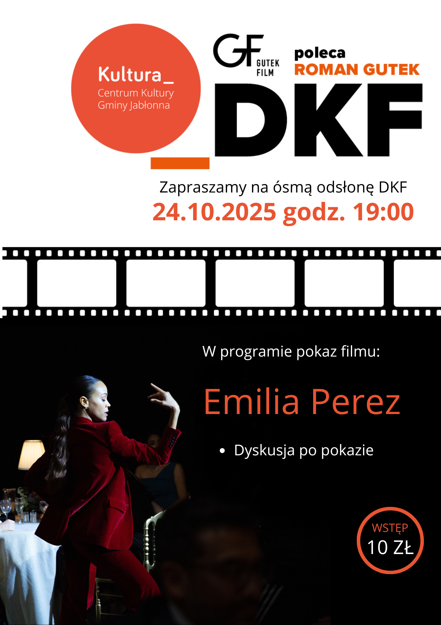 czarny plakat z opisem wydarzenia