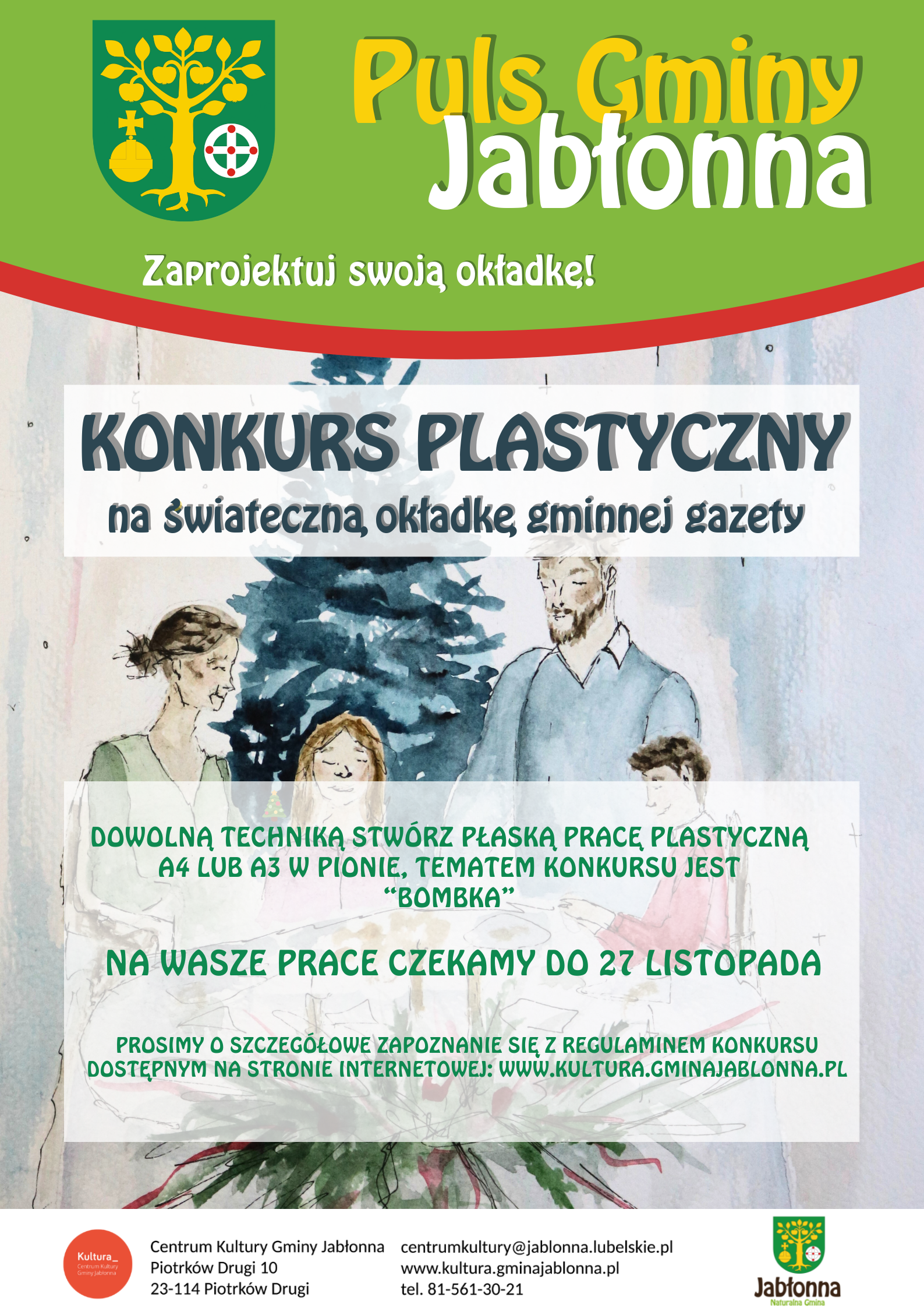 kolorowy plakat z opisem konkursu