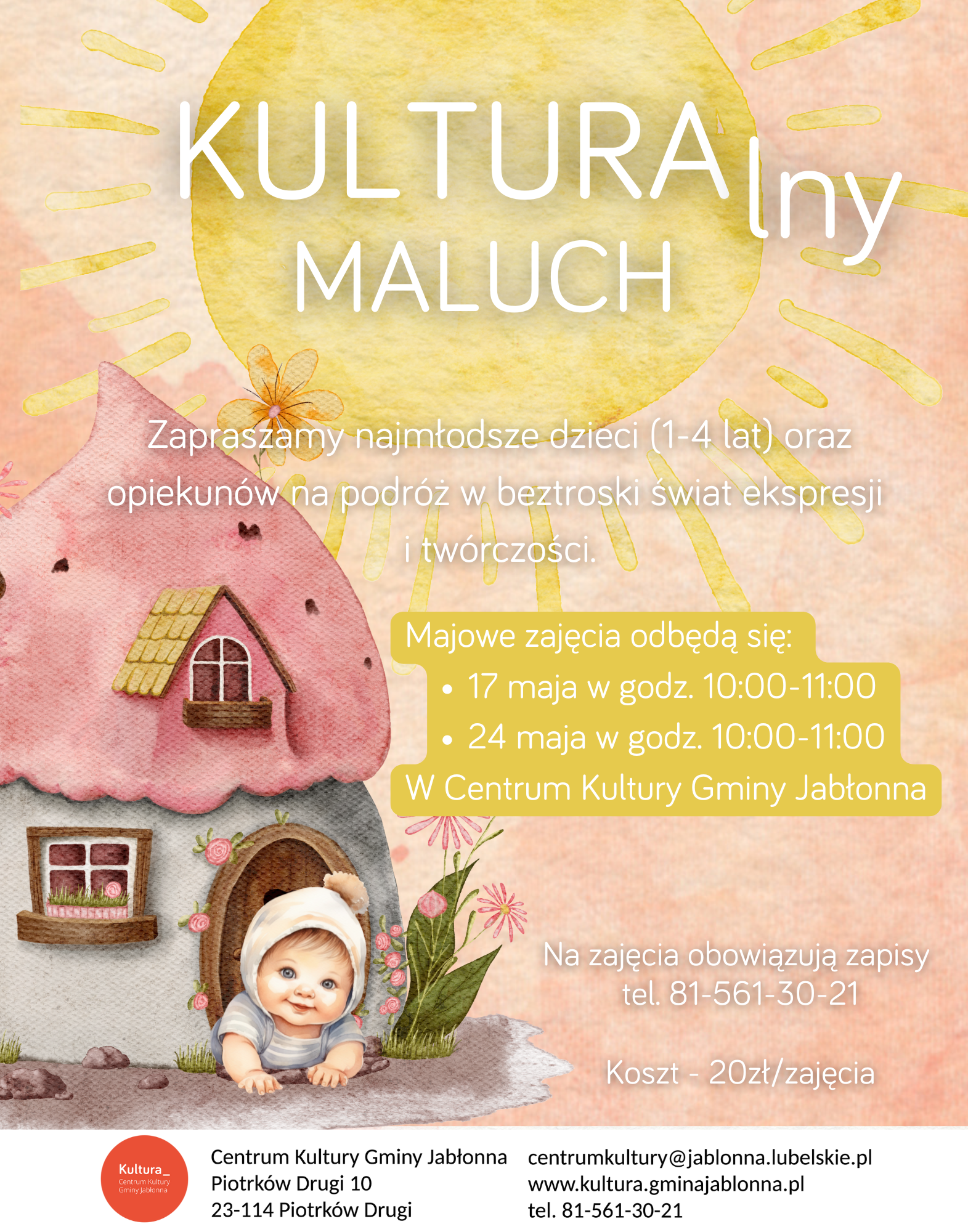 kolorowy plakat z grafiką dziecka, opis wydarzenia