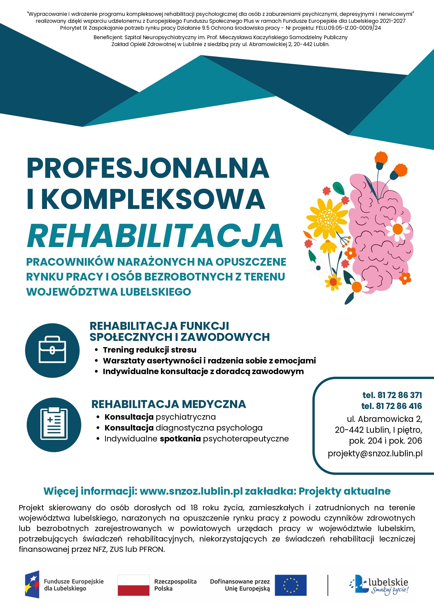 kolorowy plakat z opisem projektu