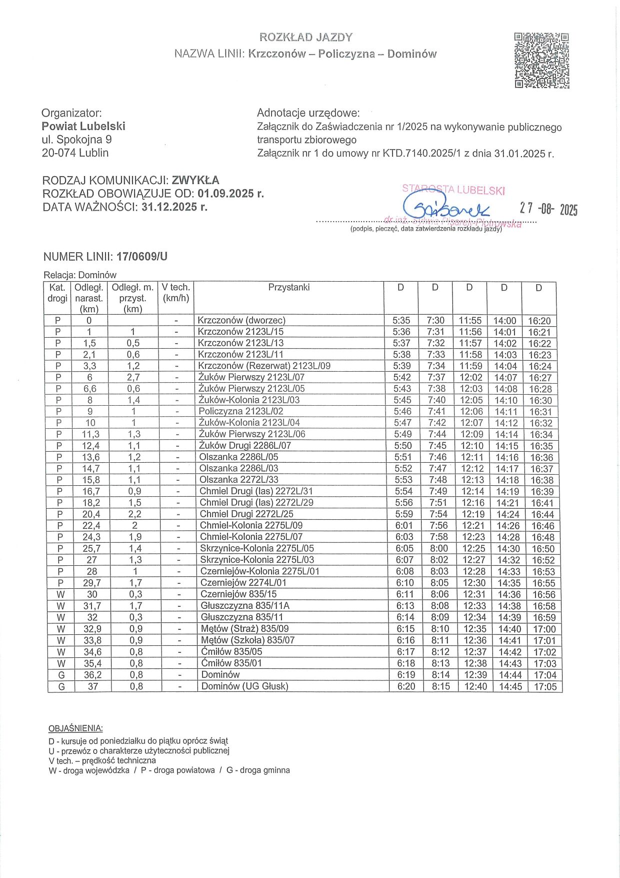 skan rozkładu jazdy