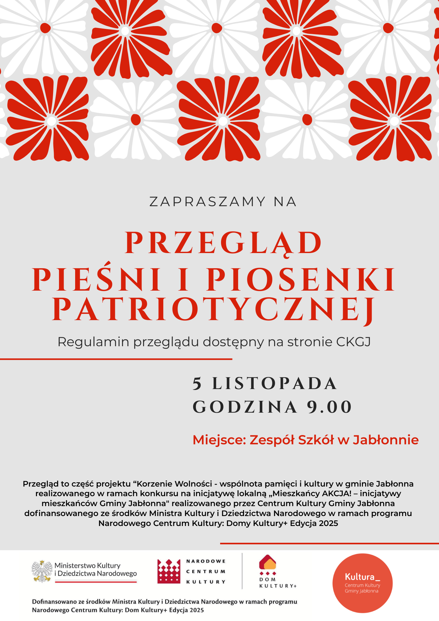 czarno-biały plakat z opisem wydarzenia