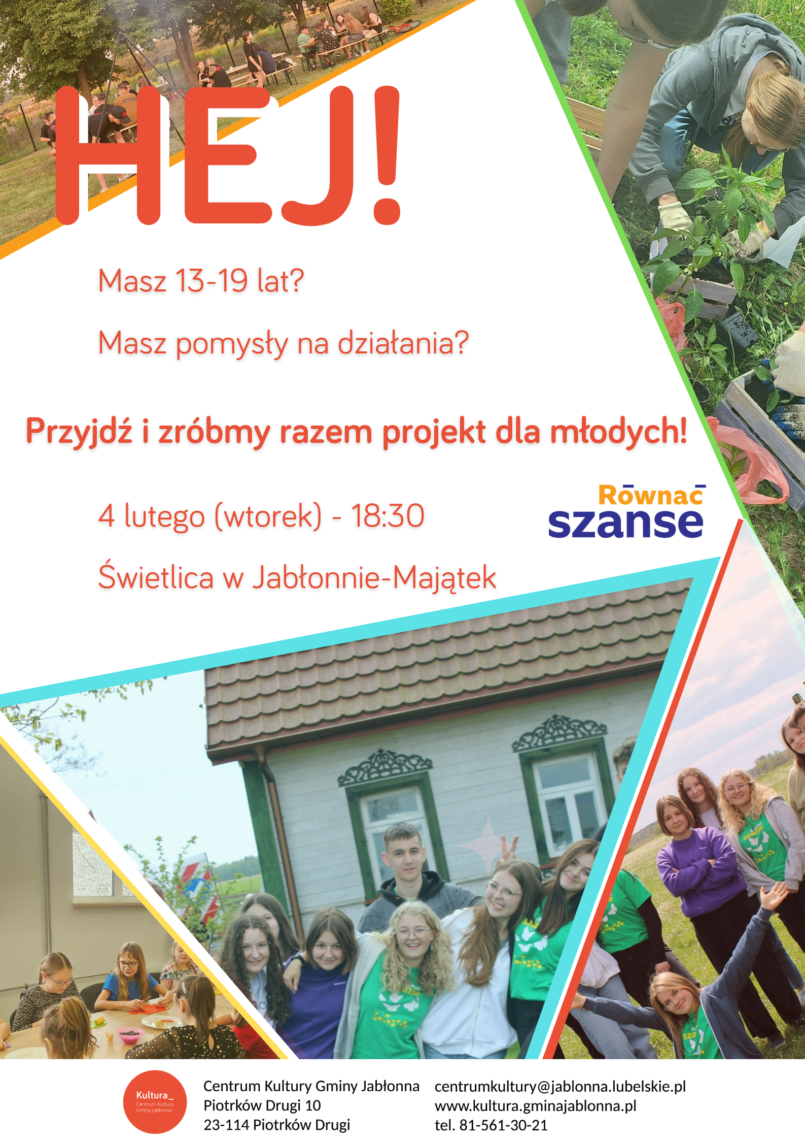 kolorowy plakat z informacjami o wydarzeniu